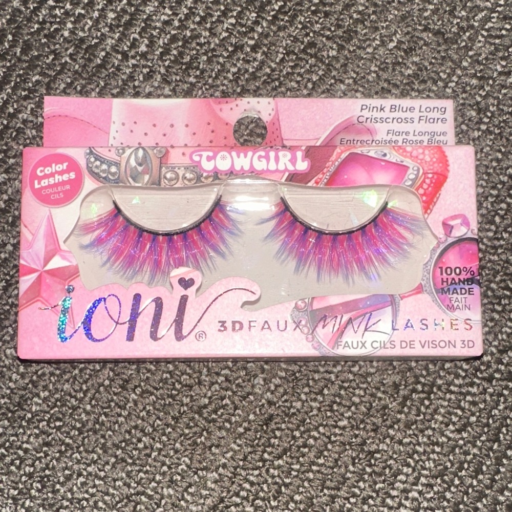 Ioni Cowgirl Pink and Blue 3D Faux Mink Lashes